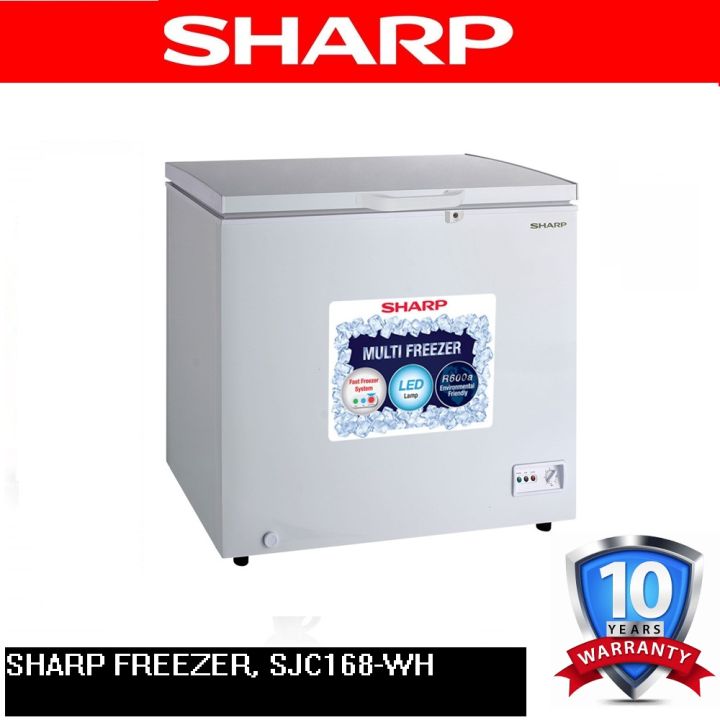 Sharp 160L Deep Freezer, SJC168-WH. ( White ).