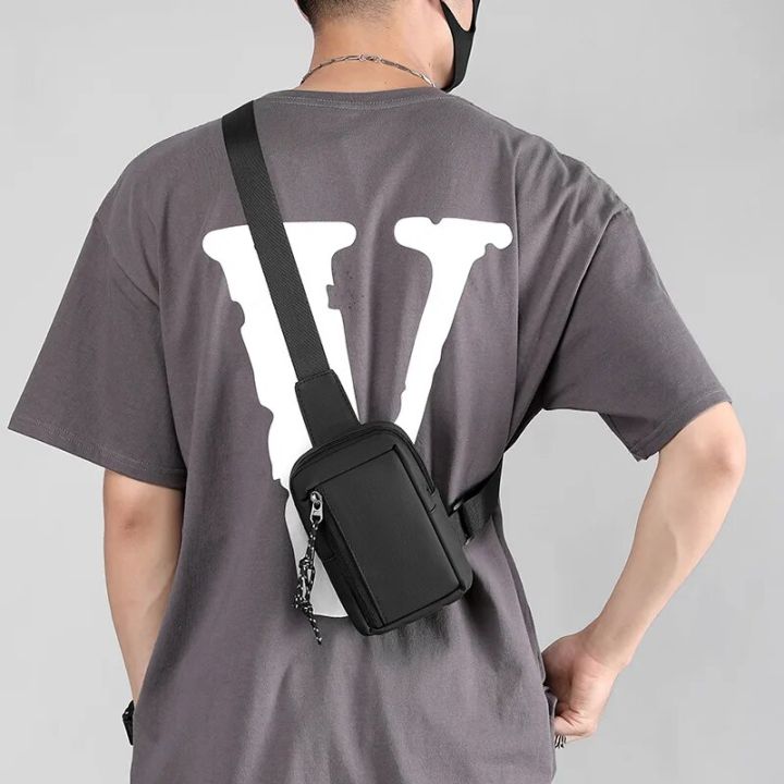 Men's%20Shoulder%20Bag%20Outdoor%20Leisure%20Travel%20Nylon%20Crossbody%20Bag%20Sports%20Mini%20Chest%20Bag%20Multifunctional%20Simple%20Trend%20Cell%20Phone%20Bag%20-%20Image%203