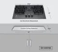 Gazi Smiss GH-8301M Three-Burner Gas Stove –Energy Saving, Marvel Top, Auto Ignition, Brass Burner Cap, Blue Flame, NG/LPG Gas Compatible.. 