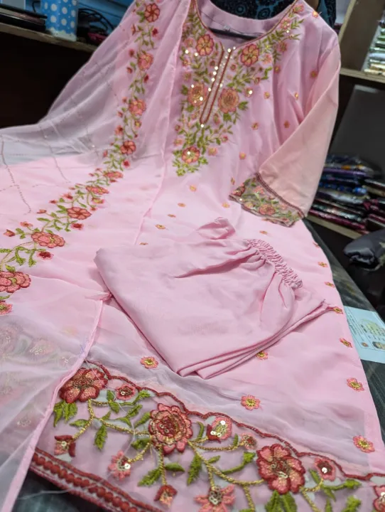 Exclusive%20Collection%20Unique%20Design%20Stitched%20Georgette%20Fabric%20Heavy%20Embroidery%20And%20Heavy%20Sequence%20Work%20%20Three%20Piece%20Collection%20For%20Women%20-%20Image%204