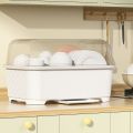 Fully Enclosed Tableware Storage Box Kitchen Dish Rack Cupboard Storage Dish Container Dish Rack Draining Basket Storage Box. 