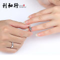 S925 sterling silver couple rings a pair of open men and women wedding diamond rings simulation pair of rings open manufacturers wholesale.