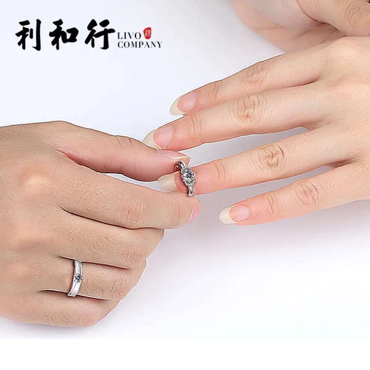 S925%20sterling%20silver%20couple%20rings%20a%20pair%20of%20open%20men%20and%20women%20wedding%20diamond%20rings%20simulation%20pair%20of%20rings%20open%20manufacturers%20wholesale%20-%20Image%203