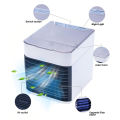 Mini Air Cooler Cooling USB Fan Conditioner With Colorful LED Portable Desk Room Navy blue. 