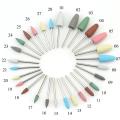 Rolabling 28 Types Rubber Silicone Nail Drill Bit Milling Cutter Polishing Tools Nail Buffer Bits Manicure Drill Accessories. 