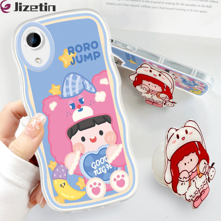 Jizetin%20for%20Samsung%20A03%20Core%20Back%20Cover%20+%20Free%20Pop%20Socket%20Lovely%20Girl%20Soft%20Wavy%20Shape%20TPU%20Phone%20Case%20For%20Girls%20Boys%20-%20Image%202