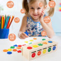 Montessori teaching aids, baby geometric shape classification box, cognitive matching, color recognition, early education puzzle area, small class toys.