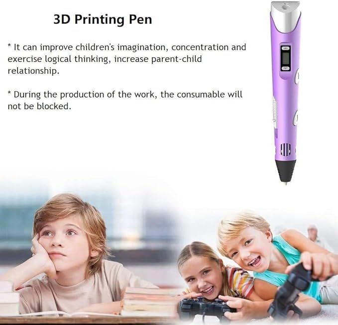 3D%20Painting%20pen%20Three-color%20supplies%20Crafting%20Doodle%20Drawing%20Arts%20Printer%20PLA/ABS%20Filaments%20Kid%20Gift%20Pink%201Pc%20-%20Image%204