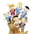1pc Story Finger Puppets 6 People Family Members Kids Early Educational Toy. 