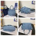 Denim Bags For Women Large Shoulder Bag With Zipper Jeans Shopping Bag Canvas Messenger Bag Y2K Satchel Eco Bag Korean Handbags. 