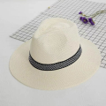 Wide Brim Straw Hat Leisure Summer Cap Jazz Panama Fedora Fashion Travel Leisure Sun Hat For Women Men Style. 