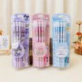 12PCS Sanrio Hello Kitty Cinnamoroll Cute Cartoon HB Pencils, 12 Pencils 1 Pencil Roller Stationery Box Set, Writing Drawing.