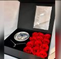 Love Forever Rose Pearl Necklace Luxury Combo Gift With Bag.