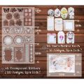 260 Piece Ephemera Set, Vintage Paper and Paper Stickers, Craft Gifts.
