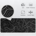 WHITE & BLACK Large Gaming Mouse Pad 90x40cm (35.4x15.7in) - Non-Slip Rubber Base Desk Mat & Keyboard Pad for Gaming, Office -.