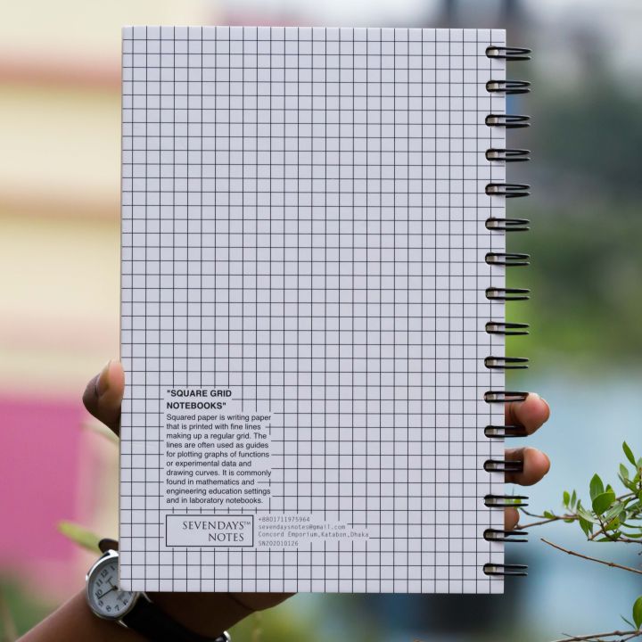 Designer%20Series%20White%20Grid%20Print%20Spiral%20Grid%20Graph%20Notebook%20-%20Image%202