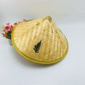 Bamboo Hat Bamboo Woven Rainproof and Sun Protection Straw Hat Men's Fishing Sunshade Bamboo Woven Bamboo Hat Hat Farmers Outdoor Summer Hat Tea Picking Hat. 
