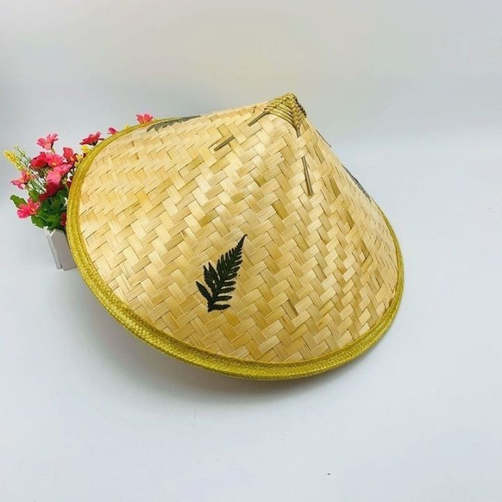 Bamboo%20Hat%20Bamboo%20Woven%20Rainproof%20and%20Sun%20Protection%20Straw%20Hat%20Men's%20Fishing%20Sunshade%20Bamboo%20Woven%20Bamboo%20Hat%20Hat%20Farmers%20Outdoor%20Summer%20Hat%20Tea%20Picking%20Hat%20-%20Image%207