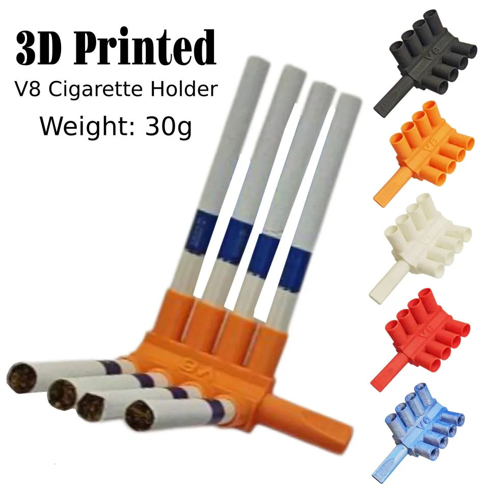 3d printed cigarette holder V8 Engine Style Eight Stick Cigarette Holder 3D Printed Smoker Auxiliary  Funny Prank Interesting Toy Life Accelerator Accessories