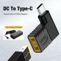65W Slim Square Tip Charger To Type C Power Adapter Converter 90 Degree For Lenovo Accessory USB Type C PD Fast Charging Adapter. 