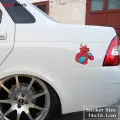 Three Ratels TRL417 #14x12.9cm bodybuilding bull  car stickers funny auto sticker decals. 