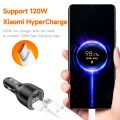 120W Xiaomi Dual USB Car Charger 67W 6A Turbo Fast Charging Adapter For Mi 14 13 13T 12 Pro Redmi Note K60 Phone Charge Cable. 