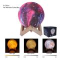 Coquimbo 16 Colors 3D Printing Moon Lamp With Remote Control Starry Sky Galaxy Light Built In Rechargeable  Night Lamp. 