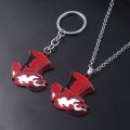 Japanese Game Persona 5 P5 Keychain Take Your Heart Logo Red Hat Key Chain for Women Men Car Keyring Choker Souvenir Gift.