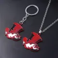 Japanese Game Persona 5 P5 Keychain Take Your Heart Logo Red Hat Key Chain for Women Men Car Keyring Choker Souvenir Gift. 