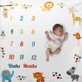 Newborn Baby Monthly Growth Milestone Blanket Photography Accessories for Rug Baby Boy Girls Photography Props Background Cloth.