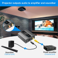 Analog to Digital Audio Converter RCA to Optical with Optical Cable.