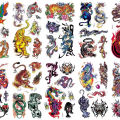 Premium Quality Tattoo Sticker For Men Women Children - Waterproof 3D Temporary Tattoo Sticker Book Flower Animal Dragon Unique Designs - Cute DIY Gift. 