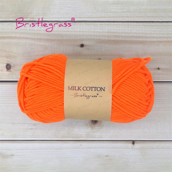 BRISTLEGRASS%20Acrylic%20Crochet%20Wool%20Yarn%2050g%20Pom-poms%20Milk%20Cotton%20Hand%20Knitting%20Threads%20Baby%20Sweater%20Scarf%20Fabric%20Needlework%20Craft%20-%20Image%207