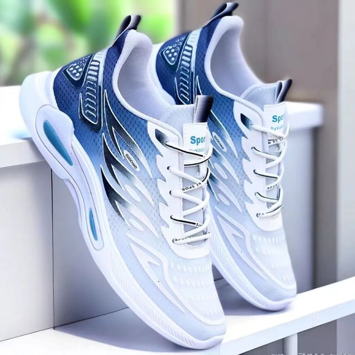 New men's shoes for summer 2024: fishwire, breathable mesh, fashionable, casual, versatile, trendy shoes, lightweight and comfortable sneakers