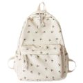 Korean Student School Backpack Floral White School Bags For Teenage Girls Cute Women's backpack brand Book Bag Nylon Rucksack.