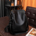 Women's bapa 2023 new orean ersion retro large capty soft leather texture casual outdoor trael bapa women's bag.