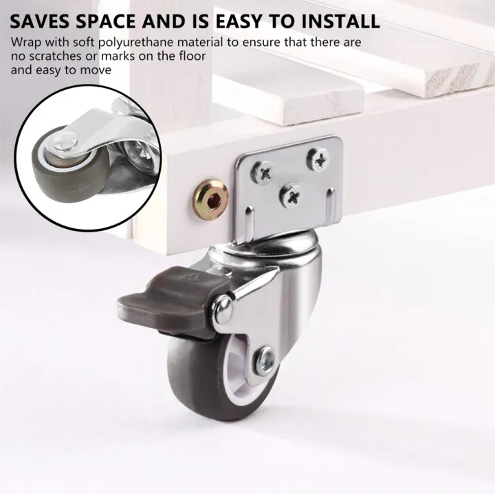 4PCS%2032mm-2inch%20Furniture%20Caster%20Soft%20Rubber%20Universal%20Wheel%20Swivel%20Caster%20Roller%20Wheel%20For%20Platform%20Trolley%20Accessory%20-%20Image%203