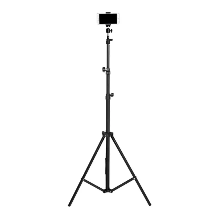 7%20Feet%20Aluminum%20Adjustable%20Tripod%20Stand%20for%20mobile%20with%20free%20Mobile%20Holder%20and%20a%20professional%20black%20satin%20finish%20-%20Image%203