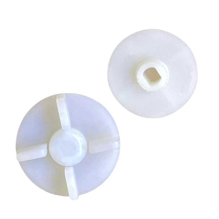 5 CM Pully for Blender Machine GAPE SYSTEM -Small 4 Teeth White Plastic Mixer Grinder Motor Coupler