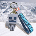 Game Minecraft Figure Model Toys Pixel Keychain My World Cartoon Creeper Doll Silicone Pendant Keyring Car Backpack Key Gifts. 