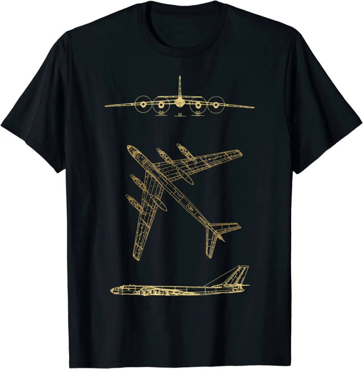 Tu-95 Russian Plane Warbird Blueprint Schematics Diagram Men T-Shirt Short Sleeve Casual Cotton O-Neck Summer Shirt