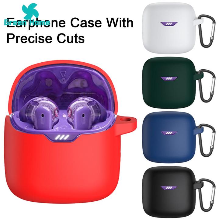 Scratch-resistant Earphone Case Earphone Case Silicone Protective Cover for Jbl Tune Flex Scratch-resistant Waterproof Shockproof with Hook Earphone Case with Precise Cuts