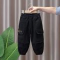 Spring and Autumn Kids Boys Pants 2024 New style Children's Handsome Cargo pants Cotton Boys Baby Casual Pants 2-8Y. 