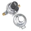 2-Stage Automatic Changeover LP Propane Gas Regulator, 1/4 Inch SAE Inverted Flare for Camper Trailer Car.