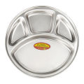 Divided Plate/ Stainless Steel Plate/ Divided Plate 4 Section -(Diameter-31cm). 