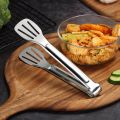 1pcs Stainless Steel Food Tongs Kitchen Tongs Utensil Clip Cooking Clip Accessories Salad Serving BBQ Tools.