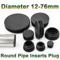 Round Plastic Blanking End Cap 12 14 16 19-76mm Chair Table Feet Cap Tube Pipe Insert Plugs Bungs Stoppers Decorative Dust Cover. 