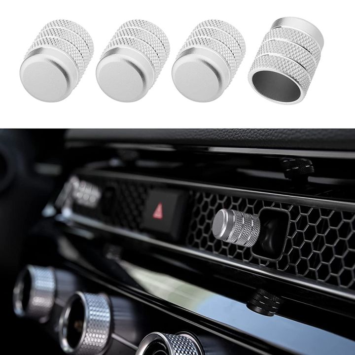 For%2011Th%20Gen%202022%20Center%20Console%20Outlet%20Cover%20Trim%20Cap%20Switch%20Knob%20Ring%20Interior%20Accessories,Silver%20-%20Image%205