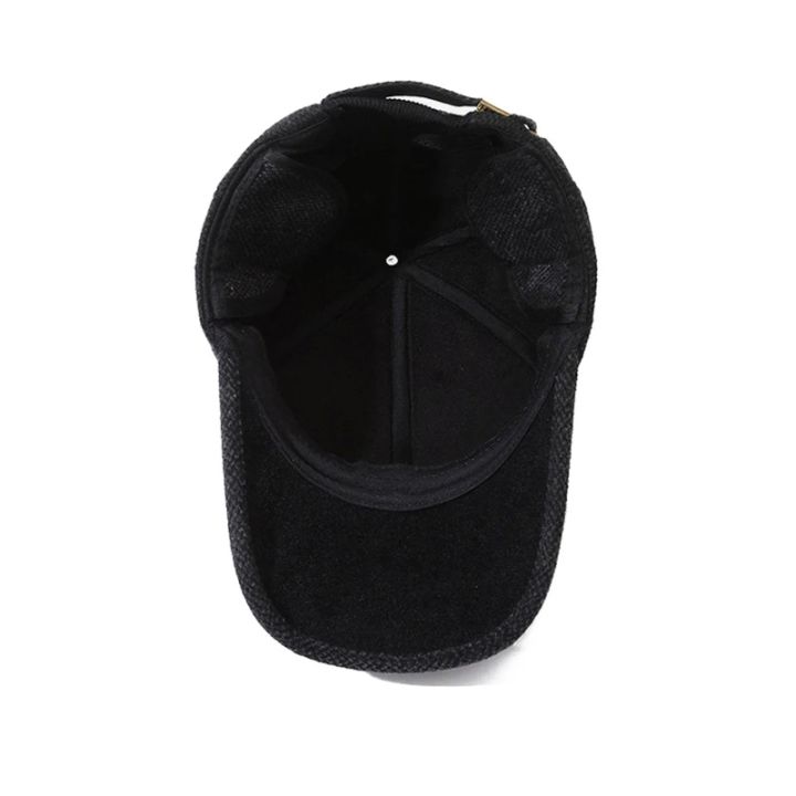 Winter%20Baseball%20Caps%20for%20Men%20Ear%20Flaps%20Thinken%20Adjustable%20Snapback%20Hat%20Outdoor%20Trucker%20Cap%20Male%20-%20Image%204