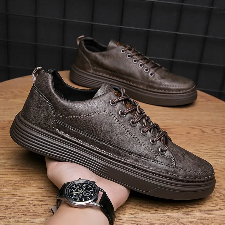 Men's%20Shoes%20Spring%202024%20New%20Black%20Shoes%20Work%20Shoes%20Trendy%20Versatile%20Leather%20Shoes%20Men's%20Lightweight%20Athleisure%20Shoes%20-%20Image%202
